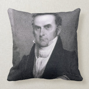 Daniel Webster (1782-1852) (engraving) Throw Pillow