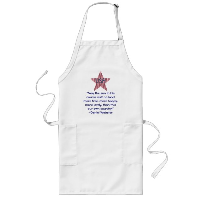 Daniel Webster Patriotic Quote Long Apron (Front)