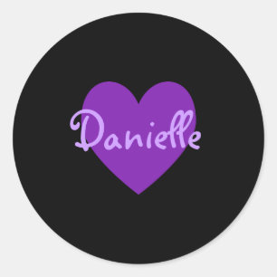 Danielle in Purple Classic Round Sticker