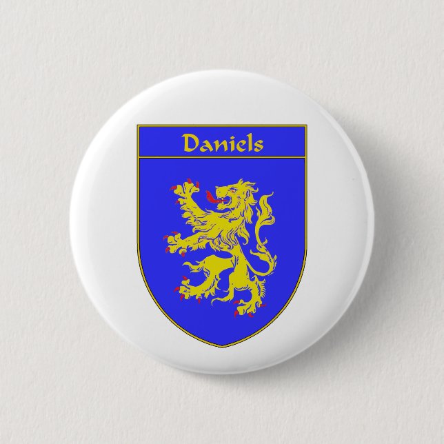Daniels Coat of Arms/Family Crest 2 Inch Round Button (Front)