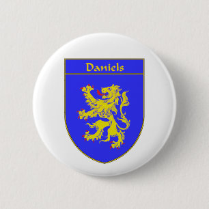 Daniels Coat of Arms/Family Crest 2 Inch Round Button