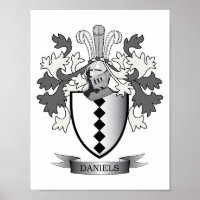 Daniels Family Crest Coat of Arms