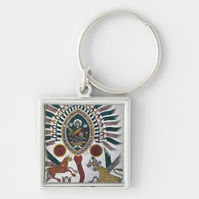Daniel's vision of Four Beasts and God Keychain (Front)