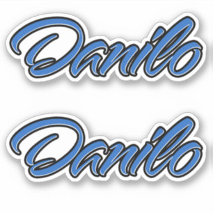 Danilo name blue sticker Sticker Sticker Stickerse