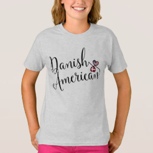 Danish American Entwinted Hearts Tee Shirt