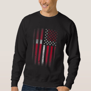 Danish American Flag Denmark Usa Danmark America Sweatshirt