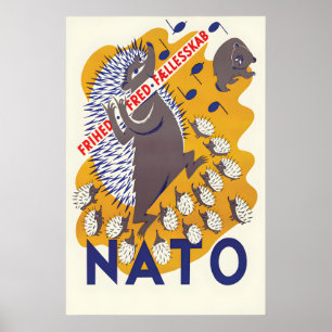 Danish Anti-Russian NATO Poster Frihed  Freedom