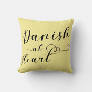 Danish At Heart Throw Cushion, Denmark Pillow