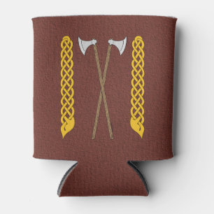 Danish Axes Crossed with Plaitwork Can Cooler