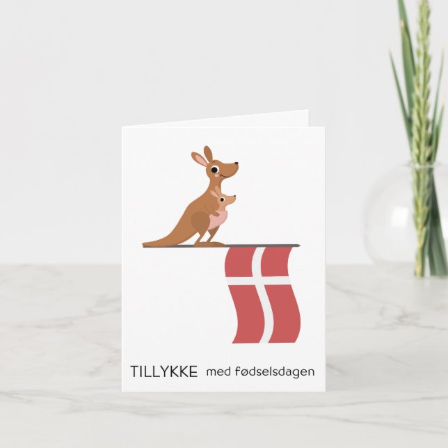 Danish Birthday Card – Tillykke med fødselsdagen (Front)