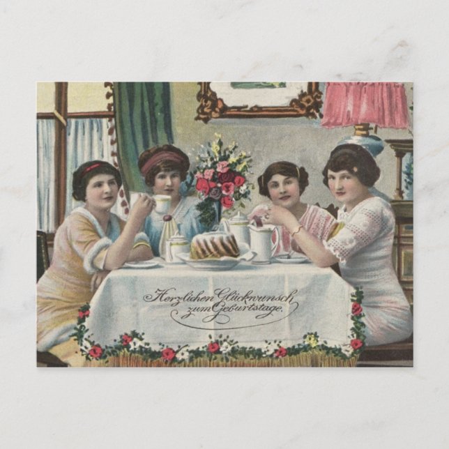Danish Birthdays - Fodseldag Postcard (Front)