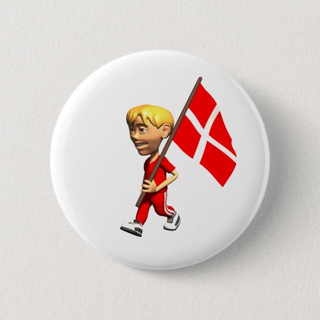 Danish Boy 2 Inch Round Button (Front)