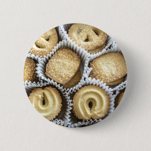 Danish Butter Cookies 2 Inch Round Button