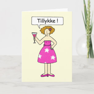 Danish Congratulations Tillykke Card