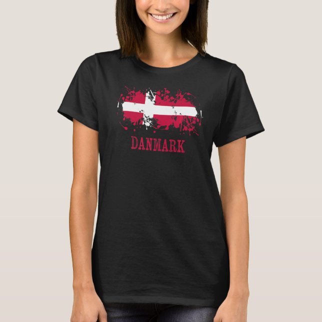 Danish enthusiasts for Danmark and Denmark T-Shirt (Front)