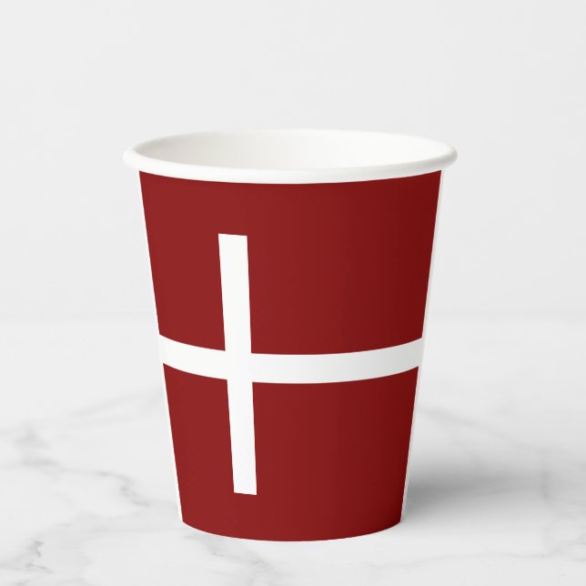 Danish flag-coat arms paper cups (Front)