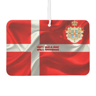Danish flag-coat of arms air freshener