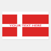 Danish flag custom stickers for Denmark