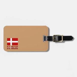 Danish Flag Danmark Dannebrog Luggage Tag