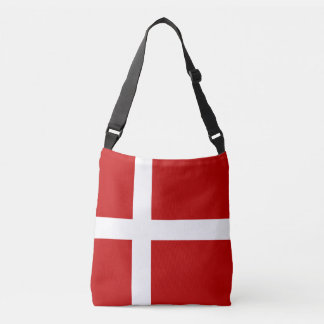 Danish Flag Dannebrog Red White Crossbody Bag