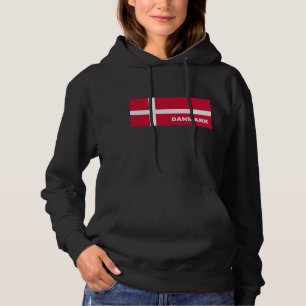 Danish Flag Design Hoodie