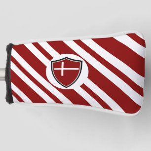 Danish flag golf head cover