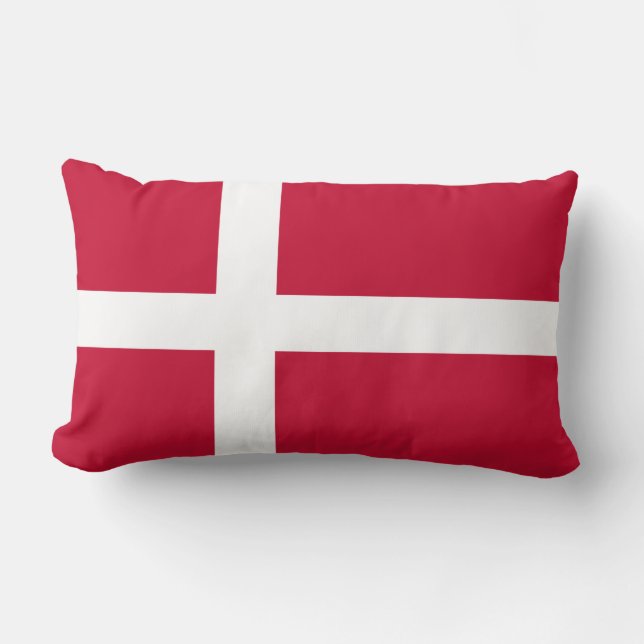 Danish Flag Lumbar Pillow (Front)