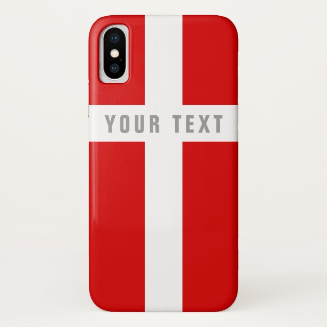 Danish flag of Denmark personalized Case-Mate iPhone Case (Back)