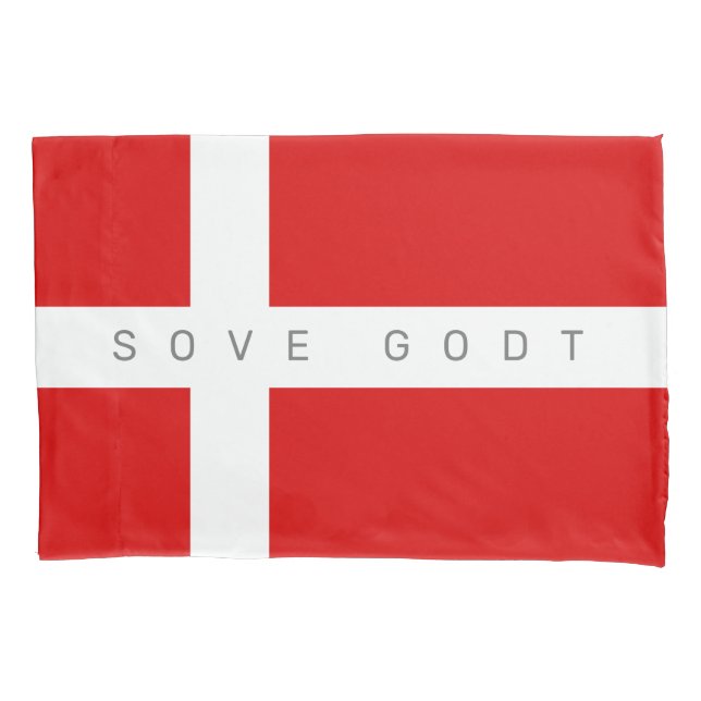 Danish flag of Denmark pillowcase sleeve for bed (Front)