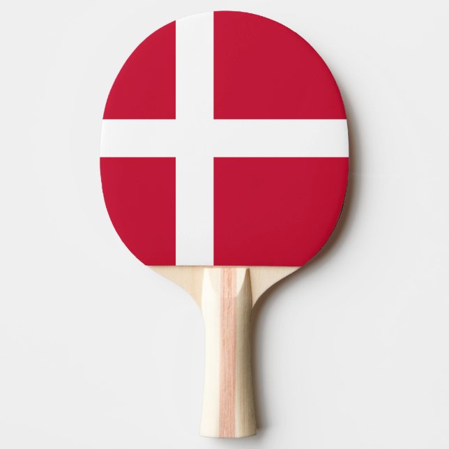 Danish flag ping pong paddle (Front)