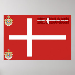 Danish flag poster