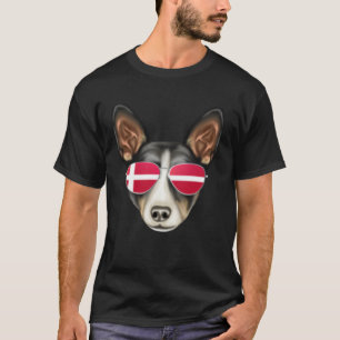 Danish Flag Rat Terrier Dog Denmark Pocket T-Shirt