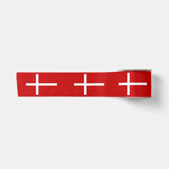 Danish flag satin ribbon (Front)