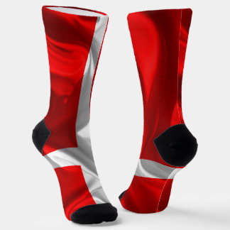 Danish flag socks