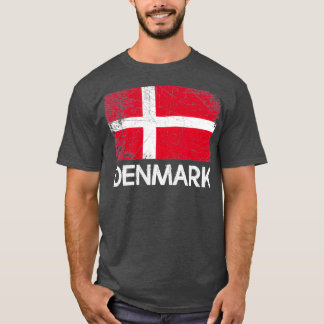 Danish Flag Vintage Made In Denmark Gift T-Shirt