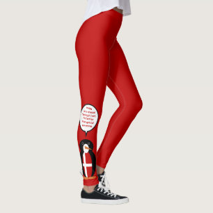 Danish Flag Wildlife Penguin Personalized Gift Leggings