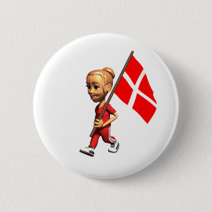 Danish Girl 2 Inch Round Button