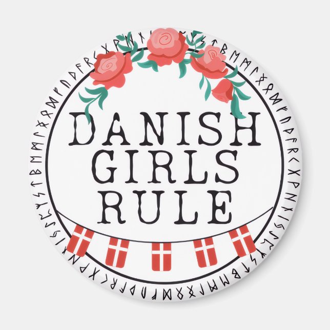 Danish Girl's Rule Magnet (Front)
