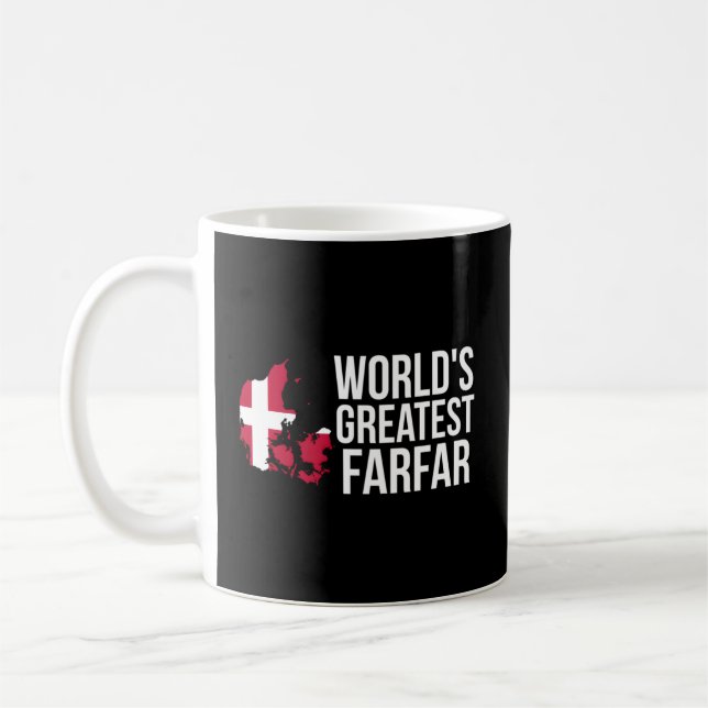 Danish Grandfather Farfar Denmark Flag Coffee Mug (Left)