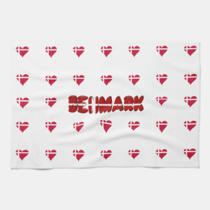 Danish heart kitchen towel