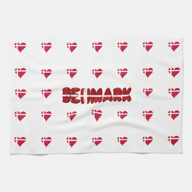 Danish heart kitchen towel (Horizontal)