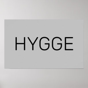 Danish Hygge Black and Grey Poster