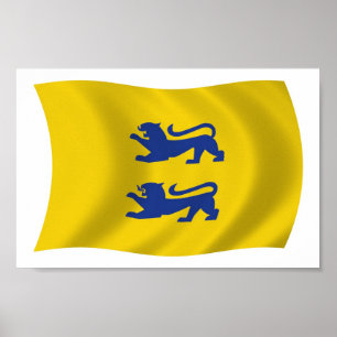 Danish Minority of Southern Schleswig Flag Poster