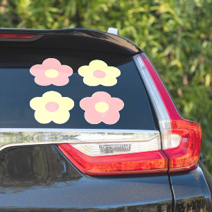 Danish Pastel 4 Yellow Pink Cute Retro Flowers