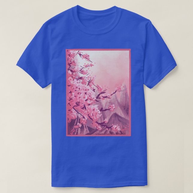 Danish Pastel Aesthetic Cherry Blossom Japanese Sa T-Shirt (Design Front)