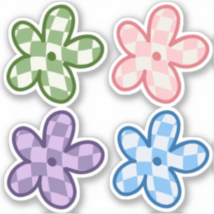 Danish Pastel Aesthetic Daisy Flower Stickers
