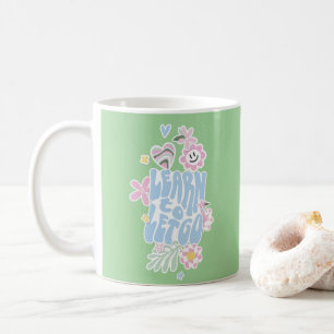 DANISH PASTEL RETRO LEARN TO LET GO  COFFEE MUG