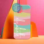 Danish Pastels Line Art Curves - Huge Signature Samsung Galaxy Case<br><div class="desc">Neutral pink and coral colours with a huge handwriting font for your name or other text. 

If your art still needs to be adjusted,  click on the Customize This button. This will take you to a design area where you can move things around and even change fonts or colour.</div>