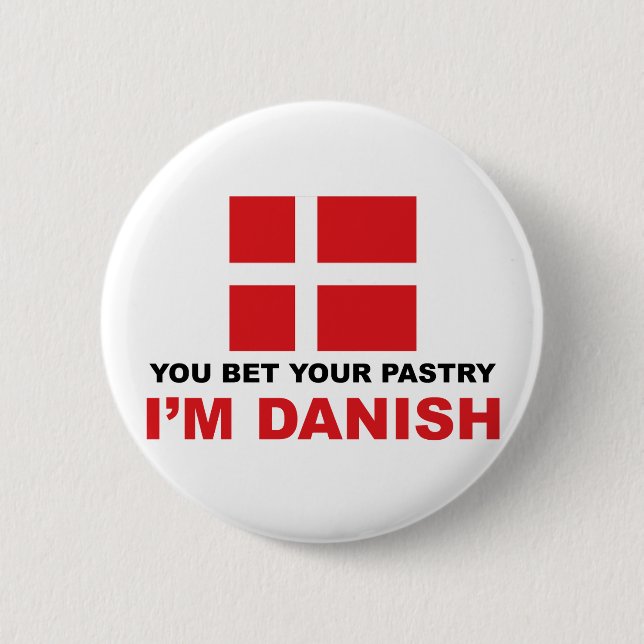 Danish Pastry 2 Inch Round Button (Front)