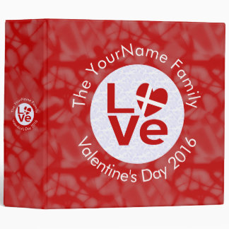Danish Red LOVE Flag Personalized Binder